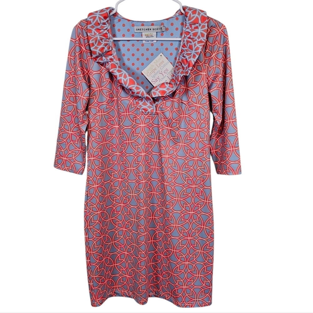 Gretchen Scott Designs Ruff Neck Jersey Knit Dress Ring Toss Patten